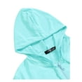 thumbnail image 4 of INSPIRE CHIC Men's Short Sleeve Hoodies Solid Color Zip Up Jackets with Hood 2XL Teal, 4 of 8