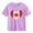 Purple, variant on Girls Canadian Flag Heart T-Shirt Kids Red Canada Day Distressed Vintage Cotton Short Sleeve Crew Neck,Size 4 T