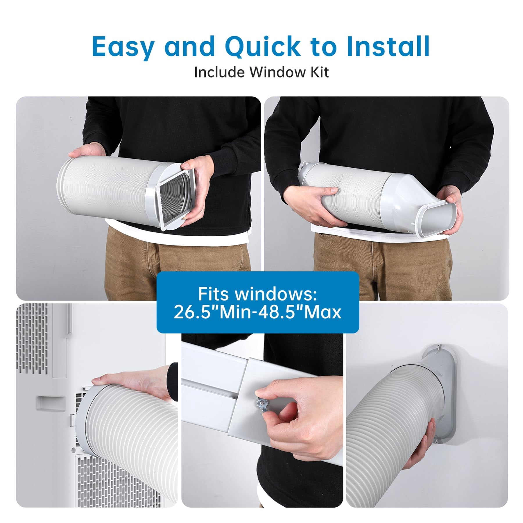 8000 BTU Portable Air Conditioner, 3 In 1 AC Unit for 350 Sq.Ft. with Built In Dehumidifier, 2 Speed Fan, Timer, Remote, Led Display, Small Air Cooler for Bedroom RV, White