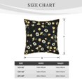 thumbnail image 4 of Haiem Daisy Print Velvet Soft Solid Decorative Square Throw Pillow Covers Set with Elegant Piping Christmas Cushion Case for Sofa Bedroom Car-20"x20", 4 of 8