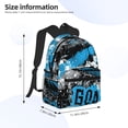 thumbnail image 2 of Yield Football Time Print Backpack for Women Men, Lightweight Casual Travel Daypack, Classic Basic College Backpack, Middle School Bag, 2 of 5