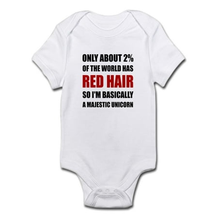

CafePress - Red Hair Majestic Unicorn Body Suit - Baby Light Bodysuit