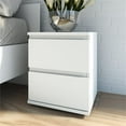 thumbnail image 3 of Tvilum Aurora Table de Chevet Moderne 2 Tiroirs en Blanc, 3 of 11