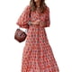 thumbnail image 1 of Txlixc Vestido Largo con Estampado Geométrico para Mujer, Vestido Suelto de Manga Larga con Escote en V para Primavera, Verano Txlixc Moda, 1 of 10
