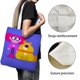 thumbnail image 3 of Maddie + Triggs Bolso de tela con estampado de lienzo para mujer, bolsa de compras reutilizable y estética, con cremallera interior, regalo para mujer,38*45cm., 3 of 6