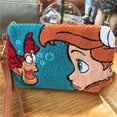 thumbnail image 2 of princesas Belle Ariel Rapunzel peluche bolso de mano Kawaii sirenita bolsa de almacenamiento monedero regalos para niños, 2 of 5