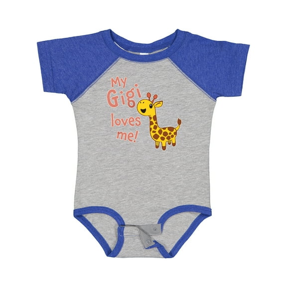Inktastic My Gigi Loves Me- Cute Giraffe Boys or Girls Baby Bodysuit