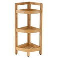 Shop Organize It All 3 Tier Bamboo Corner Tower Storage Shelf Unit
