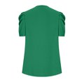 thumbnail image 4 of Wiyuqeen Womens Chest Pleated Tunic Tops Summer Short Puff Sleeve T-Shirts Casual Solid Color Blouses Basic Elegant Loose Fitted Crew Neck Tees, 4 of 7