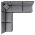 thumbnail image 3 of Modway Commix 5-Piece Sunbrella® Outdoor Patio Sectional Sofa in Gray, 3 of 10