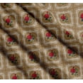 thumbnail image 3 of Soimoi Cotton Poplin Fabric Check,Leaves & Rose Floral Print Fabric by Yard 42 Inch Wide, 3 of 7