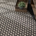 thumbnail image 3 of Dainty Diamond Black/Ivory Handwoven Cotton Rug, 2'6" x 8' Runner, 3 of 6