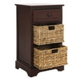 thumbnail image 2 of SAFAVIEH Carrie 1 Drawer Storage Side Table with 2 Baskets, Red, 2 of 11