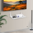 thumbnail image 3 of Small Mini Projector Shelf/Projector Wall Mount Floating Shelf/Router Shelf/Modem Cable Box Shelf/Projector Rack Holder/Projector Mount White, 3 of 4