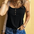 thumbnail image 2 of AherBiu Plus Size Tank Tops for Women Summer Going out Tops Button Square Neck Low Cut Knot-Tie Camisole Shirt, 2 of 7