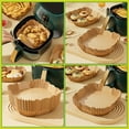 thumbnail image 7 of 8 Inch Air Fryer Parchment Liners 100 PCS, Disposable Non-Stick Paper for 5-8QT Fryer Basket, Baking Roasting Microwave Safe, Flower Pattern, Brown, 7 of 7