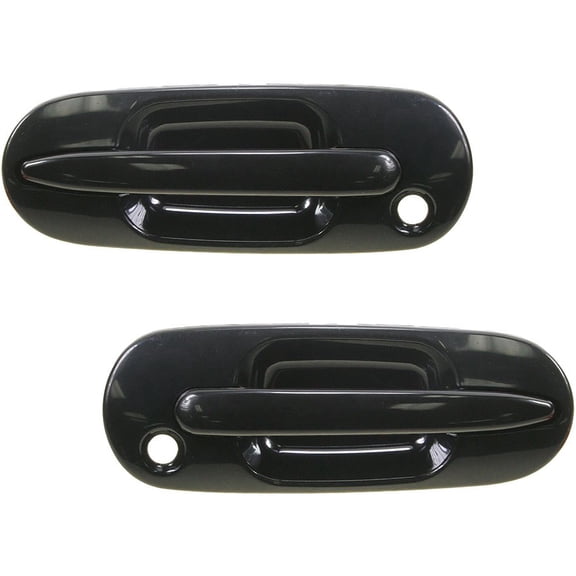 TRQ Front Black Outer Exterior Door Handle Set Pair for 97-01 Honda CR-V CRV DHA36957