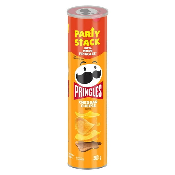 Pringles Croustilles Saveur de Fromage Cheddar Format Fête 203 g