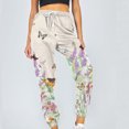 thumbnail image 2 of Pantalones de cintura elástica con estampado informal a la moda para mujer, pantalones largos rectos, pantalones de chándal Fridja  alkflakhf32442, 2 of 5