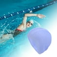 thumbnail image 2 of Unique Bargains 1 Pc Silicone Waterproof Embossed Dot Swim Cap Blue, 2 of 5