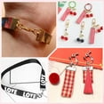 thumbnail image 5 of 1 Box 150Pcs Gold Ribbon End Clamps Bracelet Metal Crimp Ends Iron Pinch Colorful Leather Bookmark Fastener Clasp Cords Findings for Jewelry Making Choker Bracelets Anklets Supplies DIY Craft diy, 5 of 5