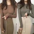 thumbnail image 3 of Ladies Women Knit Neck Long Sleeve Knitted Jumper Sweater Top, 3 of 8