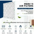 thumbnail image 2 of 16x25x4 MERV 11 (MPR 1000-1200) Pleated HVAC AC Furnace Air Filters. 3 Pack. (Exact Size: 15.5 x 24.5 x 3.75 Inches), 2 of 6