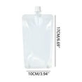 thumbnail image 2 of Reusable Plastic Flasks, 10 Pack Clear Drink Pouches with Funnel, Leak Proof & Concealable Water Bags for Outdoor Travel, Hiking, and Party Use,Vsgery, 2 of 3
