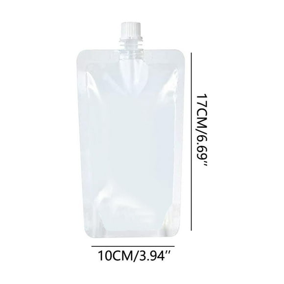 Sacs de Voyage pour Femmes, Flasques en Plastique Réutilisables Pochettes à Boisson Pochette d'Eau Dissimulable Sacs Étanches pour Se Cacher avec Entonnoir pour Voyage Extérieur, Sacs en Plastique Transparents, Sac Étanche