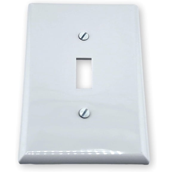 Eaton PJ1W-F-LW Midsize Wallplate, White, Durable Thermoplastic Cover Plate for Standard Switches and Outlets