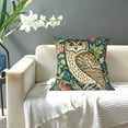 thumbnail image 5 of Ryan; William Morris Owl Vintage Floral Botanical Forest Animal Throw Pillow Covers Home Decorative Square Pillow Case Cozy Soft Cushion Cover For Home Decor Sofa Living Room Couch Bed Car 18x18 Inch, 5 of 5