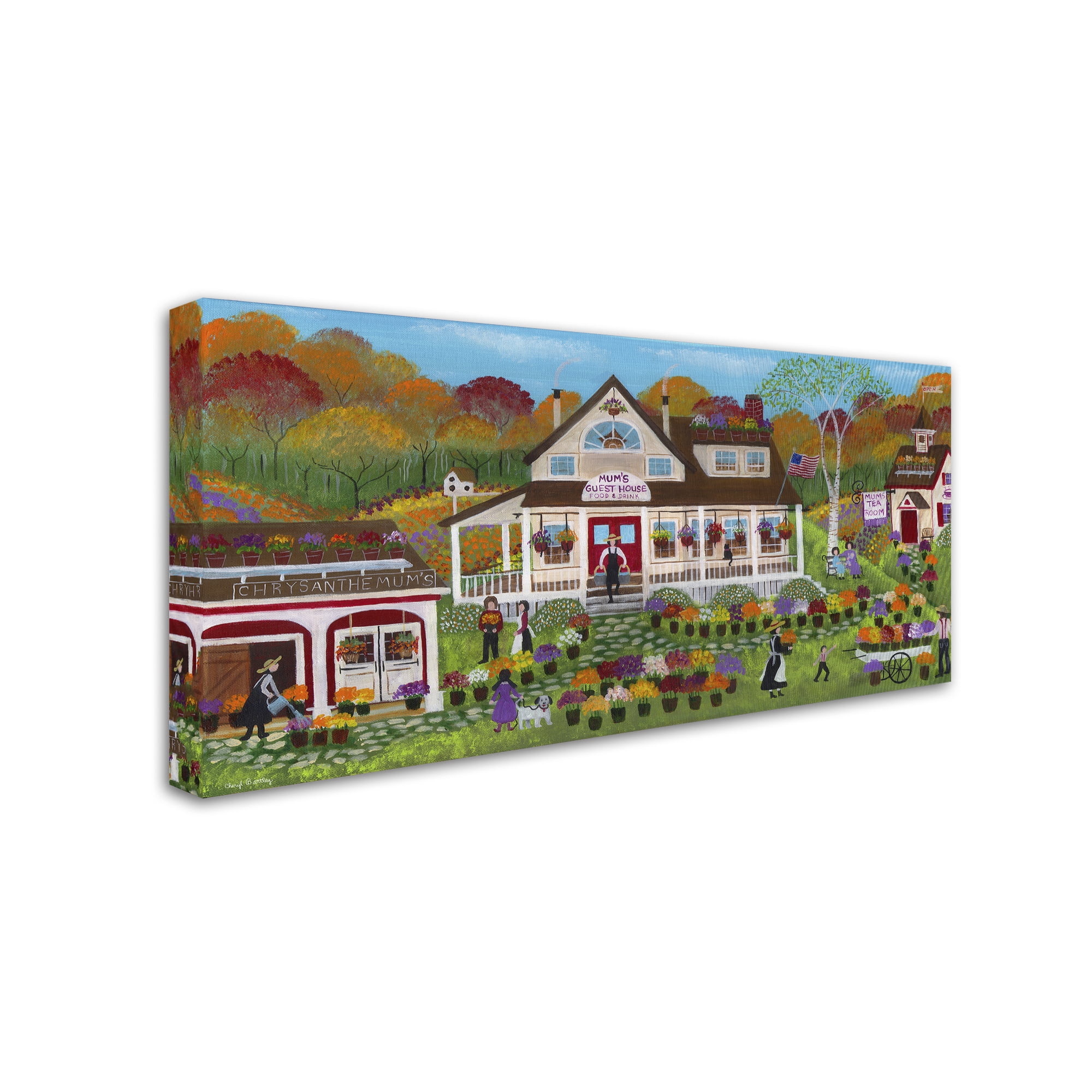 Cheryl Bartley 'Mum's Guest House ' Canvas Art