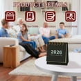 thumbnail image 5 of PuSpu Home Decor 2026 Small Desk Calendar Vintage Mini Small Calendar Desktop Ornament Student Portable Coil Calendar Planner Household Products, 5 of 6