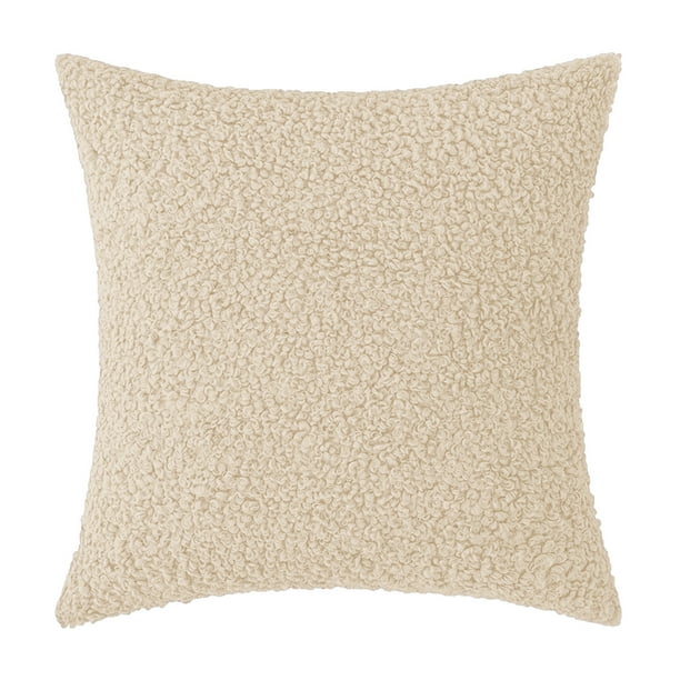 Sofa Vama Ropa de Cama Funda de cojín decorativa de imitación rizada, suave y con cremallera, acogedora, para el hogar, la sala de estar, el sofá, el dormitorio, la cama. for Navideño