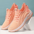 thumbnail image 6 of Women's Fashion Solid Color Mesh Lace Up Sneakers Lightweight Breathable Comfortable Running Shoes Non Soft Sole Athletic Footwear For Casual Walking And Sports Pink 42, 6 of 6