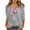 Gray Plus Size Blouse for Women_r, variant on CYMMPU Tunic Tops 3/4 Sleeve Crew Neck Loose Fit Spring Tops Blouses for Women Dressy Casual Fall Trendy Shirts Flower Pattern Lightweight Basic Tees Red XL
