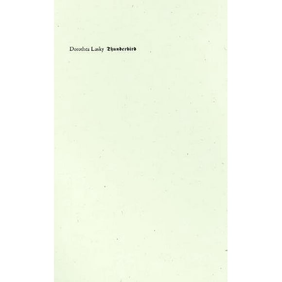 Thunderbird (Wave Books)