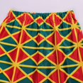 thumbnail image 5 of Men 4-Piece Set Geometric Print Shirt with Matching Pants, Collar and Belt Dress Up Outfit for Men, 5 of 9
