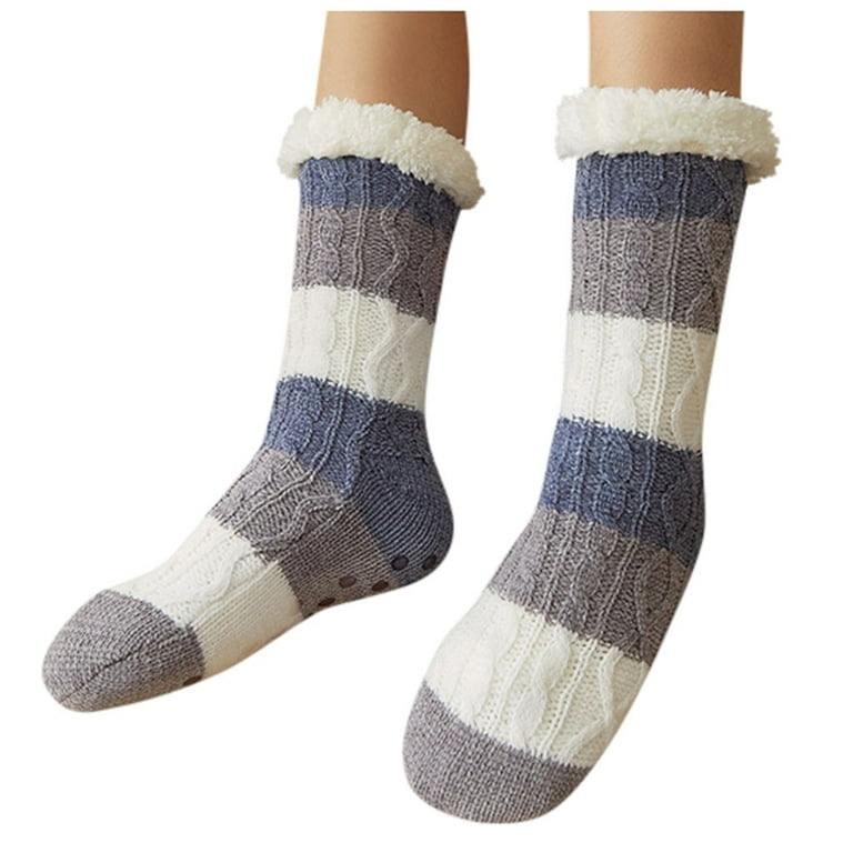 JDEFEG Scrunch Socks Crock Socks Women Girls Print Stripe Casual Non Slip  Warm Winter Mid Cute Socks Women's Socks Size 10-13 Socks for Women D 