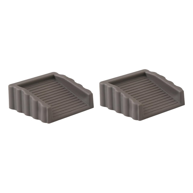 Tope de puerta protector para suelos de baldosas, madera y moqueta. Versátil. Mantiene la puerta cerrada. 2 piezas grises