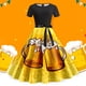 thumbnail image 1 of WILLBEST Vestidos Casuales Vestido Informal de Verano para Mujer, Cuello Redondo, Manga Corta, Cinturón Extraíble, Estampado Oktoberfest Mediana, 1 of 3