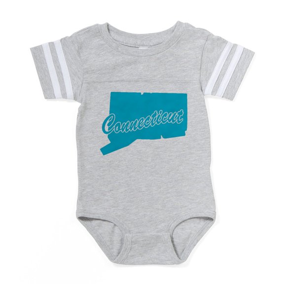 CafePress - Connecticut - Cute Infant Baby Football Bodysuit