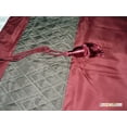 thumbnail image 4 of 11-Pc Quilted Diamond Embroidery Pintuck Striped Comforter Curtain Set Burgundy Brown Beige Queen, 4 of 4