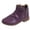 Purple, variant on Women's Ankle Boots Casual Low Heel Pointed Toe Side Zipper Vintage Casual Walking Short Booties for Fall Winter Green