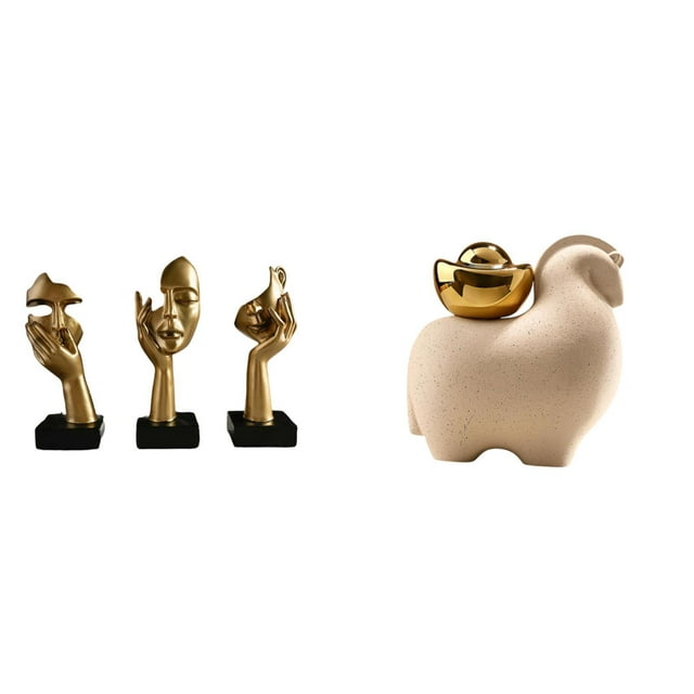 Estatuas de Pensadores de Resina, Decoraciones de Mesa, Artesanías, Recuerdos, Esculturas de Arte Abstracto, Estatuas de Animales en Miniatura, Decora