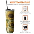 thumbnail image 5 of Sunflowers 20 Oz Skinny Tumbler with Lid and Straw - Double Wall Vacuum Insulated Tumbler- Birthday Gifts for Mom Sister Friends Women, 5 of 7