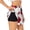 Black, variant on Fly Flying Ladybug Printed 2 in 1 Women's Workout Shorts for Athletic Gym Running Shorts with Phone Pockets-Medium