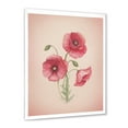 thumbnail image 2 of Designart 'Poppy Retro Flowers' Vintage Framed Art Print, 2 of 4