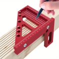 tmultiple Angles Square Rule for Woodworking, Aluminum construct with