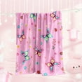 thumbnail image 6 of Pink Butterfly Kids Throw Blanket for Girls Teens Soft Fuzzy Flannel Bed Blanket for Women Adults Plush Colorful Flowers Blanket,50\u201dx60\u201d, 6 of 6